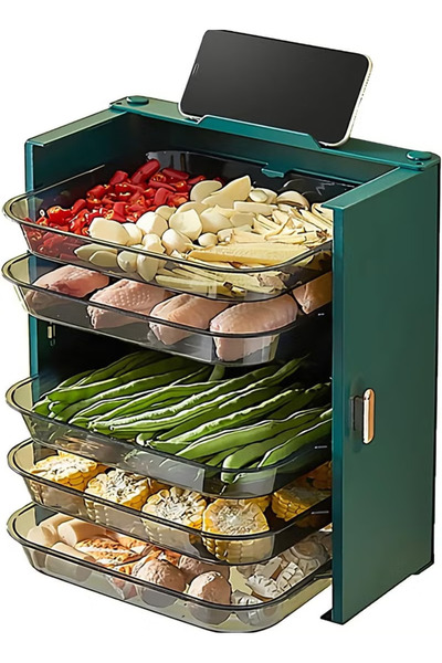 TAPIT Kitchen Fruit and Vegetable Preparation Plate,Self-adhesive Wall Mounte...