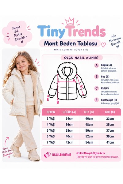 tinytrends Kız Çocuk Şişme Mont