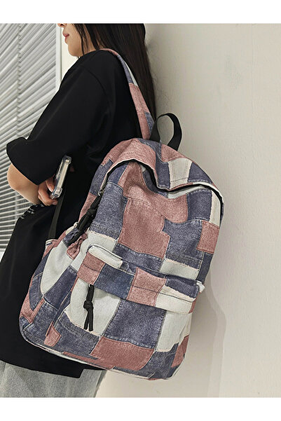 Take Two By Styli Patchwork Denim Backpack