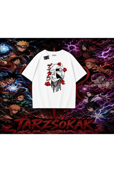 Tarzsokak تي شيرت Deidara Naruto Anime Character كبير الحجم للجنسين باللون ال...
