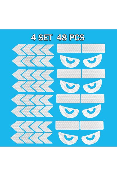 Choice 4Set 48Pcs 12~48Pcs Reflective Stickers for Construction Safety Helmet...