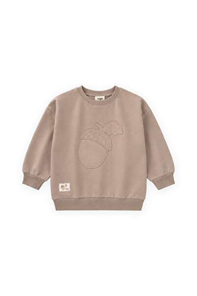 Cigit Mevsimlik Sweatshirt 1-7 Yaş Sıcak Vizon