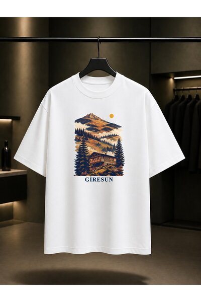 fame-stoned Giresun Kümbet Yaylası Printed Unisex 100% Cotton T-Shirt