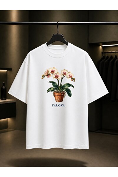fame-stoned Yalova Orchid Printed Unisex 100% Cotton T-Shirt