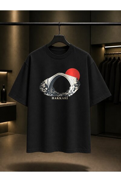 fame-stoned Hakkari Şemdinli Stone Bridge Printed Unisex 100% Cotton T-Shirt