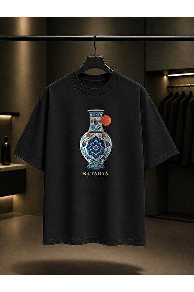 fame-stoned Kütahya Tile Vase Printed Unisex 100% Cotton T-Shirt
