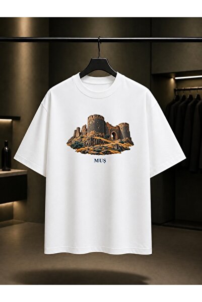 fame-stoned Mus Malazgirt Castle Printed Unisex 100% Cotton T-Shirt