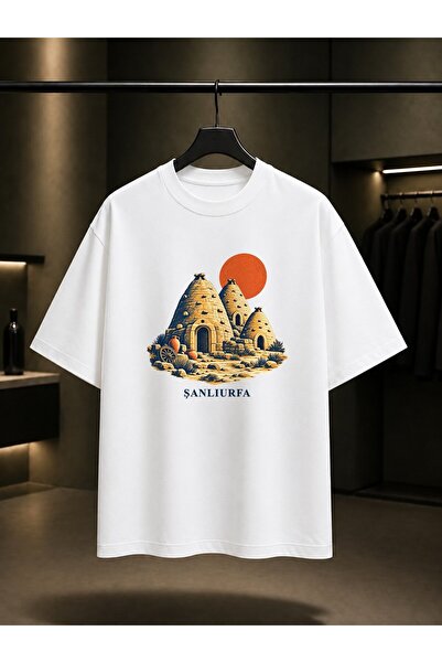 fame-stoned Şanlıurfa Harran Houses Printed Unisex 100% Cotton T-Shirt