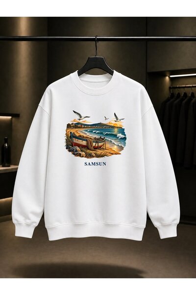 fame-stoned Samsun Atakum Coast Printed Unisex 100% Cotton Sweatshirt
