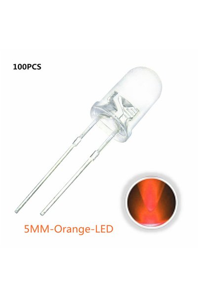 Choice 100 قطعة برتقالية 100 قطعة ثنائي LED 5 مم 5 مم مجموعة متنوعة أبيض أخضر...