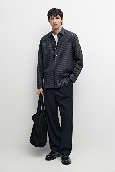 Massimo Dutti Regular fit kareli %100 pamuklu gömlek