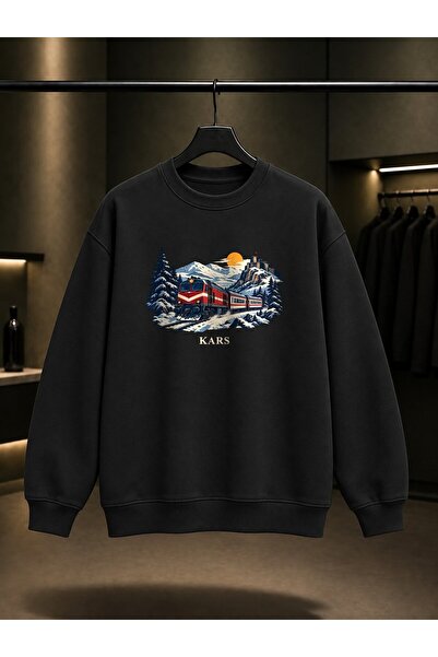 fame-stoned Kars East Express Printed Unisex 100% Cotton Sweatshirt