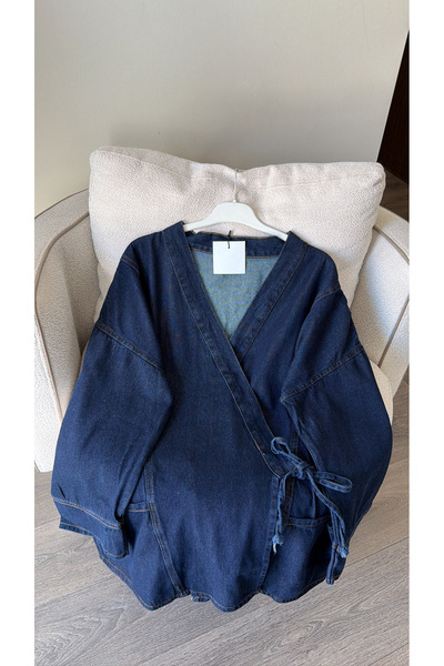 ELLA Yandan Bağlamalı Denim Ceket