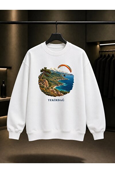 fame-stoned Tekirdağ Uçmakdere Printed Unisex 100% Cotton Sweatshirt