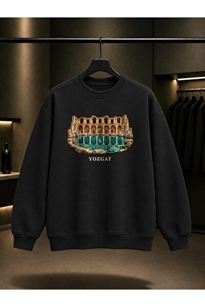 fame-stoned Yozgat Sarıkaya Roman Bath Printed Unisex 100% Cotton Sweatshirt