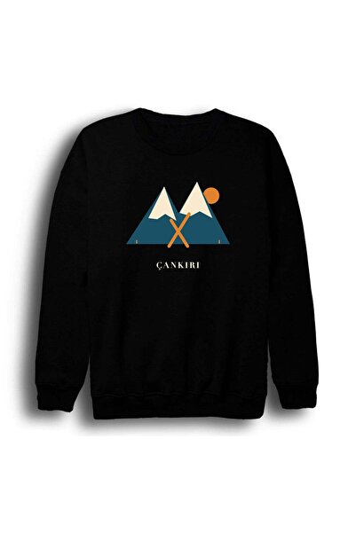 fame-stoned Φούτερ Çankırı Ilgaz με στάμπα βουνού και τοπίου, Unisex, 100% βα...