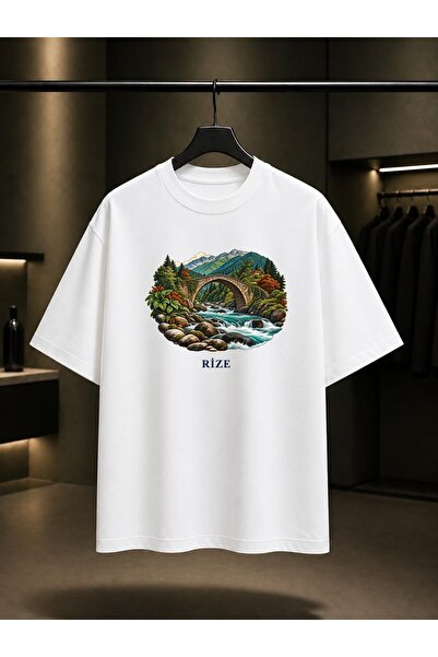 fame-stoned Rize Storm Bridge Printed Unisex 100% Cotton T-Shirt