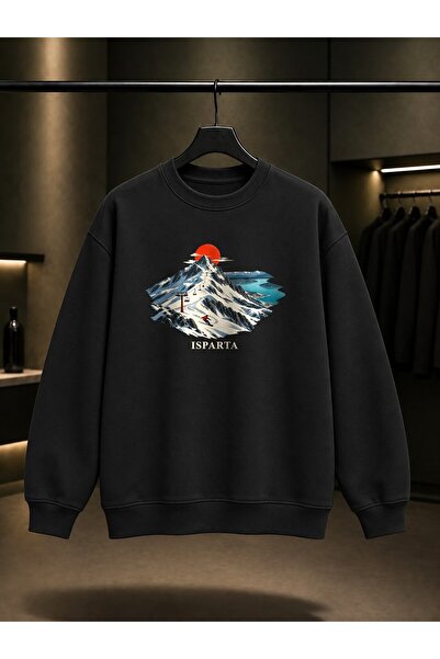 fame-stoned Isparta Davraz Mountain Scenery Τυπωμένο Unisex φούτερ από 100% β...