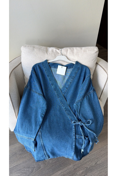ELLA Yandan Bağlamalı Denim Ceket