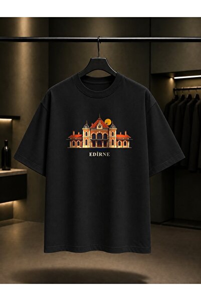 fame-stoned Edirne Karaağaç Train Station Printed Unisex 100% Cotton T-Shirt