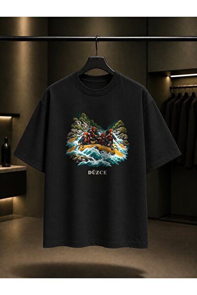 fame-stoned Düzce Melen Rafting Printed Unisex 100% Cotton T-Shirt