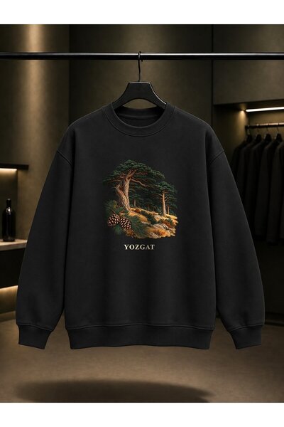 fame-stoned Yozgat Çamlık National Park Printed Unisex 100% Cotton Sweatshirt