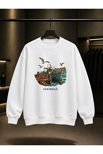 fame-stoned Tekirdağ Marmara Fisherman Printed Unisex 100% Cotton Sweatshirt