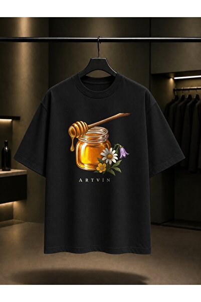 fame-stoned Artvin Honey Printed Unisex 100% Cotton T-Shirt