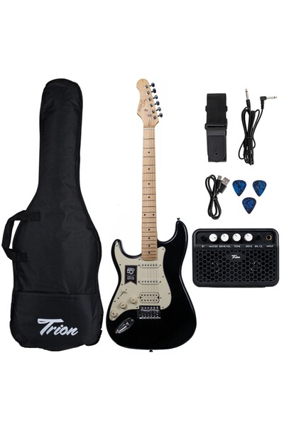 TRION TGP-112-LHBK Siyah Solak Elektro Gitar Seti (Zuhal 50.Yıl Özel)