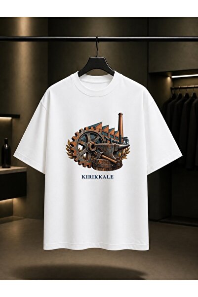 fame-stoned Kırıkkale Industrial Heritage Printed Unisex 100% Cotton T-Shirt