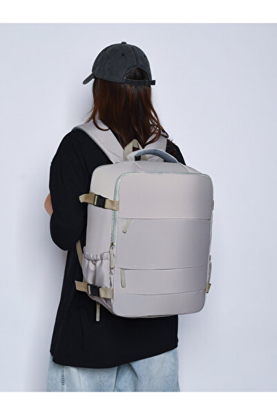 Take Two By Styli Grey Travel Backpack with Shoe Compartment