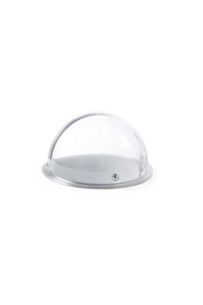 HENDI Capac rolltop cu buton cromat, plastic SAN ø380x(H)240 mm