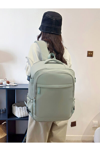 Take Two By Styli Green Backpack with Shoe Compartment