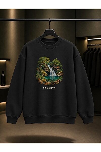 fame-stoned Sakarya Maden Deresi Printed Unisex 100% Cotton Sweatshirt