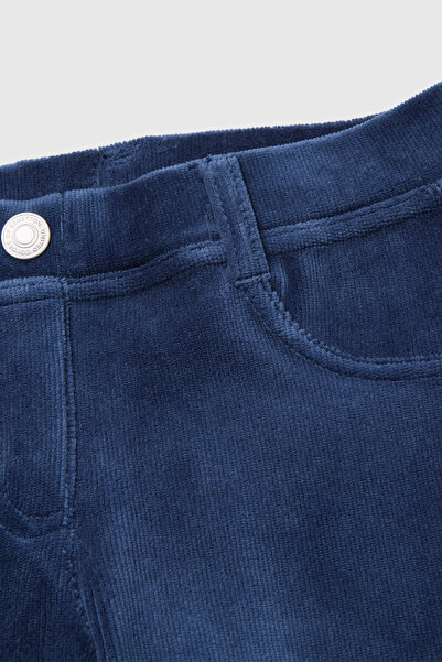 United Colors of Benetton Girl's navy blue Velvet jegging
