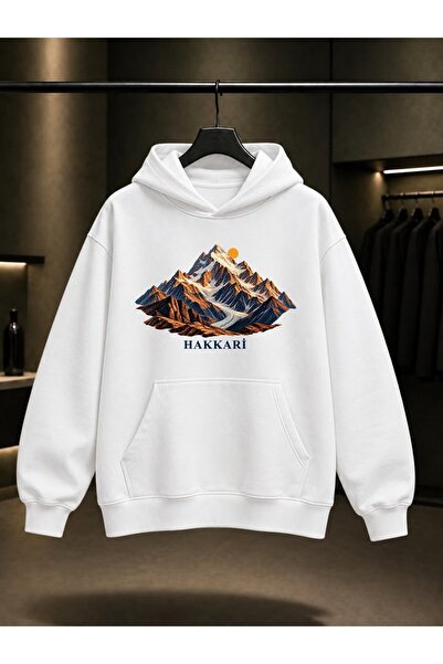 fame-stoned Hakkari Cilo Reşko Printed Unisex 100% Cotton Hooded Sweatshirt