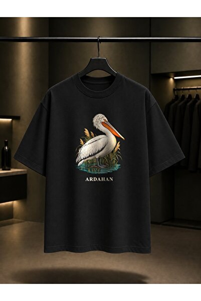 fame-stoned Ardahan Aktaş Pelikan Printed Unisex 100% Cotton T-Shirt
