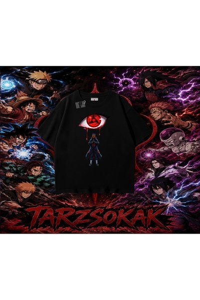 Tarzsokak تي شيرت أوبيتو أوتشيها ناروتو أنمي كاركتر أوفر سايز للجنسين باللون ...