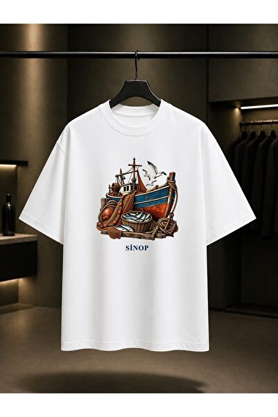 fame-stoned Sinop Fishing Boat Printed Unisex 100% Cotton T-Shirt