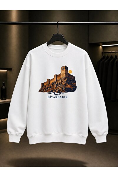 fame-stoned Diyarbakır Zerzevan Castle Printed Unisex 100% Cotton Sweatshirt