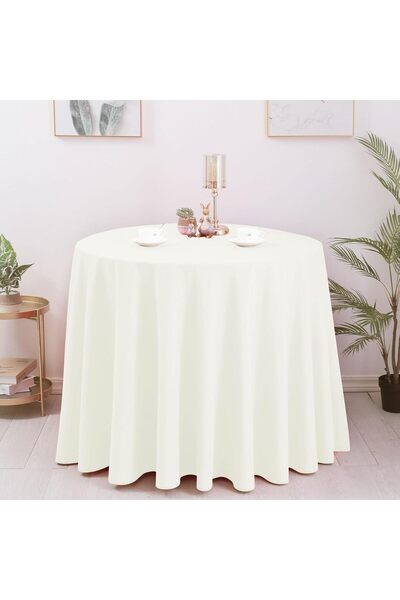 Zeren Home Στρογγυλό τραπεζομάντιλο χωρίς ραφές 300 εκ. – 100% Πολυεστέρας – ...