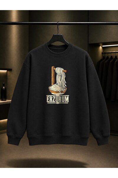 fame-stoned Erzurum Civil Cheese Printed Unisex 100% Cotton Sweatshirt