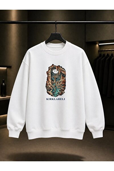 fame-stoned Kırklareli Dupnisa Cave Printed Unisex 100% Cotton Sweatshirt