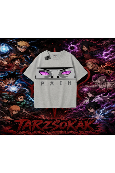 Tarzsokak تي شيرت Pain nagato Naruto Anime Character كبير الحجم للجنسين باللو...