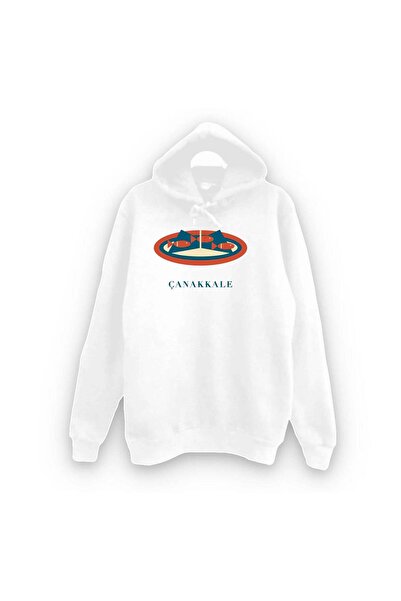 fame-stoned Sardine Printed on the Gallipoli Vine Leaf Unisex 100% Cotton Hoo...