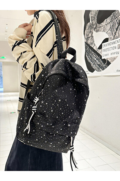 Take Two By Styli Black Plain Backpack