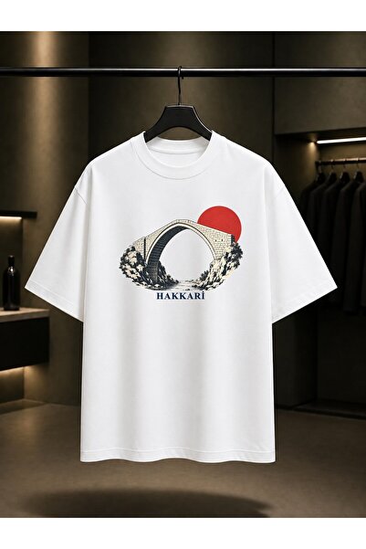 fame-stoned Hakkari Şemdinli Stone Bridge Printed Unisex 100% Cotton T-Shirt