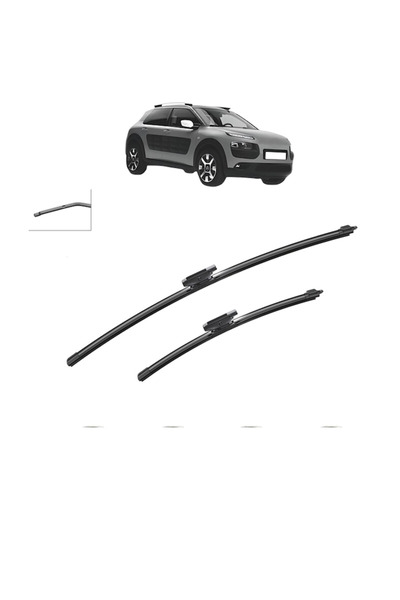Bosch Σετ 2 υαλοκαθαριστήρων CITROEN C4 CACTUS 2014-2018, για παρμπρίζ, Aerotwin