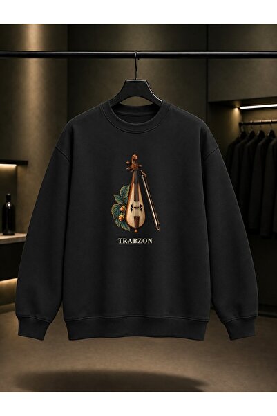 fame-stoned Trabzon Kemençe Printed Unisex 100% Cotton Sweatshirt