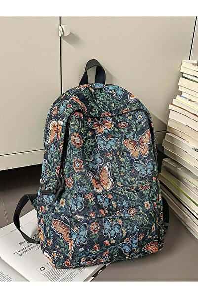 Take Two By Styli Floral Butterfly Tapestry Backpack